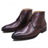 Drop Shipping  leather shoes cowhide business formal attire men's leather boots with laces Dress Shoes Midi Boot Height