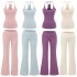 New Design Women Solid Color Gym Suit 2 Pieces Fitness Yoga Set Fitness Clothes Activewear Workout Sets