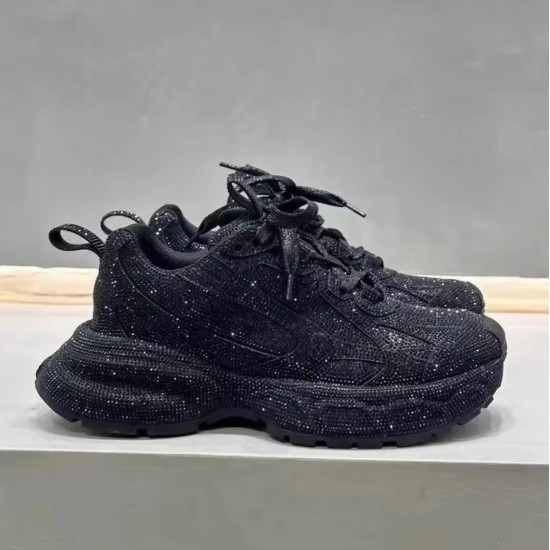 High Quality 2024 Women's Chunky Sneakers with Lace-Up Closure New Casual Style Fashion Walking Shoes Mesh Lining