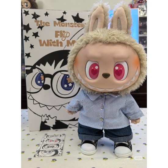 Pop Mart Original  the Monsters Labubu Flip with Me Plush Toy for labubu Vinyl Face Doll PVC Labubu Blind Boxes