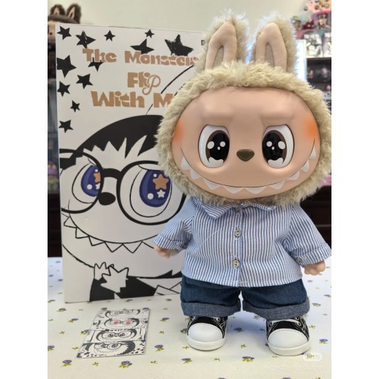 Pop Mart Original  the Monsters Labubu Flip with Me Plush Toy for labubu Vinyl Face Doll PVC Labubu Blind Boxes