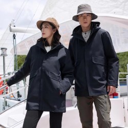 New Three-in-One Detachable Charge Clothes Overalls Custom Printed Logo Thickened Outdoor Tooling Coat