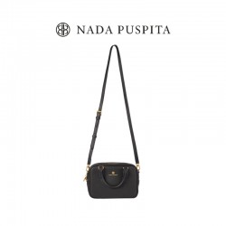 Nada Puspita Women's Autumn Fashion Open Closure Vegetable Tanned Leather Multi-Use Bag-Bowling Handbag Crossbody Briefcase