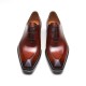 Goodyear Welted Men's Brown Leather Dress Shoes Formal Closed Square Toe Breathable Winter Suitable