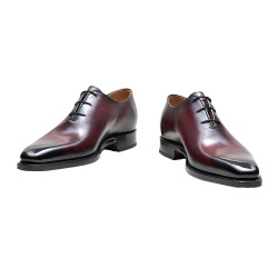 Goodyear Welted Men's Brown Leather Dress Shoes Formal Closed Square Toe Breathable Winter Suitable