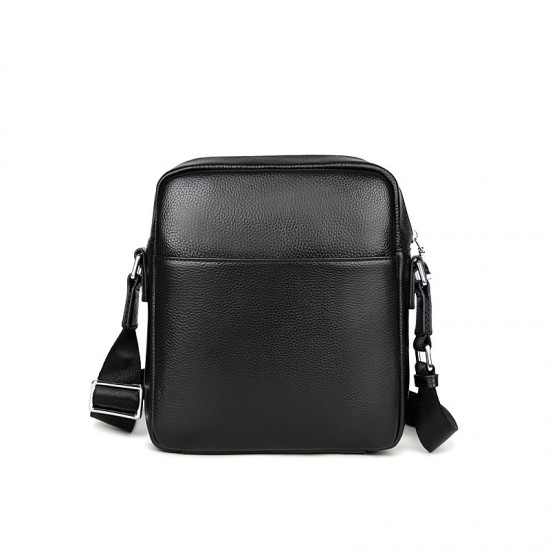 First Layer Cowhide Leather Single-shoulder Bag Soft Noodle Men's Bags Korean Style New Crossbody Bag Briefcase