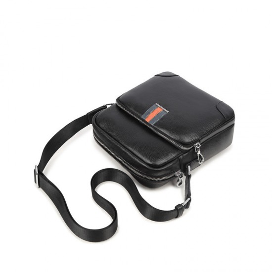 First Layer Cowhide Leather Single-shoulder Bag Soft Noodle Men's Bags Korean Style New Crossbody Bag Briefcase