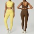XW-WBD5045+YBK5045 Women's Clothes Fashion Backless Bra High Quality comfort Leggings De Yoga Two Piece Gym Set Women