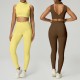 XW-WBD5045+YBK5045 Women's Clothes Fashion Backless Bra High Quality comfort Leggings De Yoga Two Piece Gym Set Women
