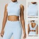 XW-WBD5045+YBK5045 Women's Clothes Fashion Backless Bra High Quality comfort Leggings De Yoga Two Piece Gym Set Women