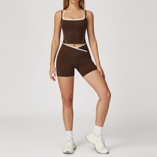 Wholesale Women's Sports Outfit Set Gym Clothes of 2 for Women Gym Wear Gym Fitness Yoga Set