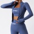 Wholesale Fitness Clothes for Gym Wear Women Sets 3 Pieces Yoga Jackets Workout Leggings Sports Bras Top Sportswear Set