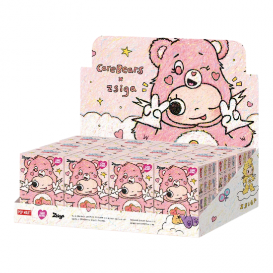 Tiktok Trending Popmart Zsiga Careful love Bears Series Figures Mystery Blind Box Plush Keychain Mystery Box