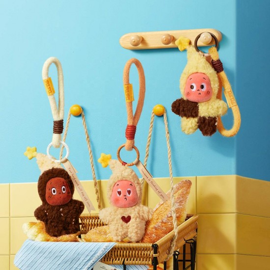 Original PopMart Twinkle Twinkle Savor the Moment Series Fresh-Baked Mini Cookies Plush Pendant Blind Box  Keychain Toys