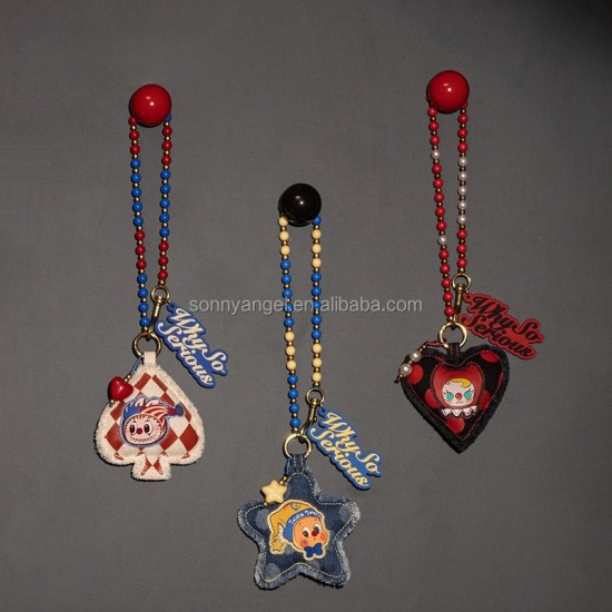 POP MART Original the Monsters Labubu Why so Serious Series Phone Charm Blind Box Keychain Pendant Halloween Gifts