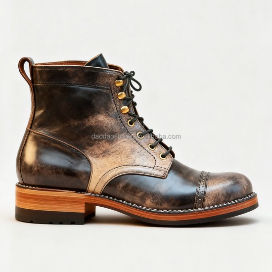 Men's Boots Genuine Leather Lining Outsole Ankle Height Height Increasing  Elevator Goodyear Shoes 2025 Trending Fashionable