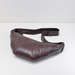 French Niche Top Grain Lambskin Croissant Bag Slouchy Horn-Shaped Genuine Leather Crossbody Dumpling Bag for Women Fashion Style