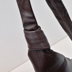 French Niche Top Grain Lambskin Croissant Bag Slouchy Horn-Shaped Genuine Leather Crossbody Dumpling Bag for Women Fashion Style