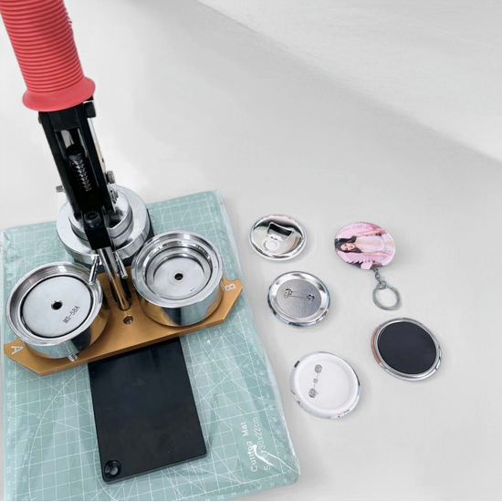 Manufacturer Direct Sales 58mm Button Press, Metal Button Badge Pin, Keychain Badge Manufacturing Machine