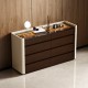 Modern 5-Drawer Wooden Chest Drawers Dresser Wide Storage Cabinet for Bedroom Bedside for Clothes Lingerie Hospital/Warehouse