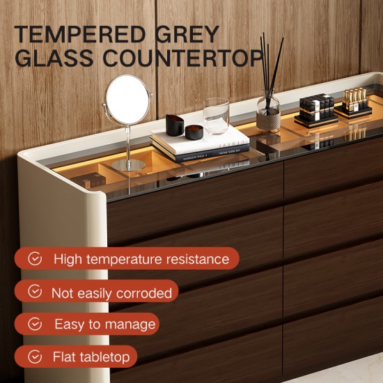 Modern 5-Drawer Wooden Chest Drawers Dresser Wide Storage Cabinet for Bedroom Bedside for Clothes Lingerie Hospital/Warehouse