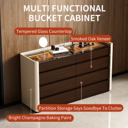 Modern 5-Drawer Wooden Chest Drawers Dresser Wide Storage Cabinet for Bedroom Bedside for Clothes Lingerie Hospital/Warehouse