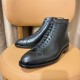 Premium Quality Men's Boxing Shoes Goodyear Blake Hand Welt  Lace-Up Hot Sale Exquisite Head Layer Cow Leather Man Boots