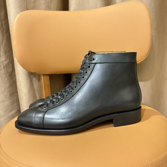 Premium Quality Men's Boxing Shoes Goodyear Blake Hand Welt  Lace-Up Hot Sale Exquisite Head Layer Cow Leather Man Boots