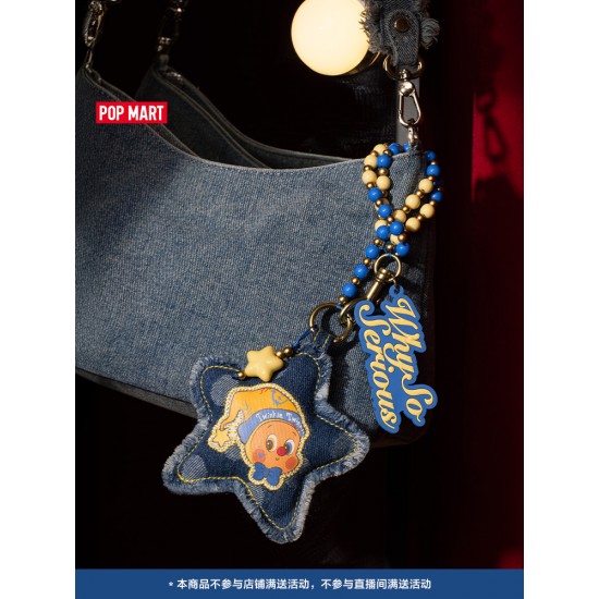 New Genuine Popmart Original WHY so SERIOUS SERIES Pendant Chain Blind Box Mystery Boxes Cute Keychain for Halloween Present