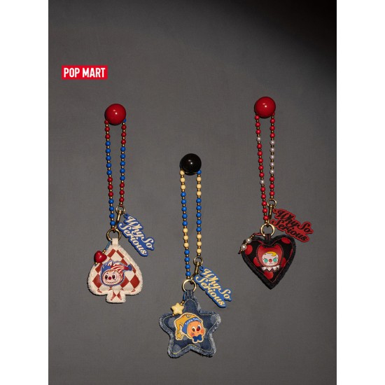 New Genuine Popmart Original WHY so SERIOUS SERIES Pendant Chain Blind Box Mystery Boxes Cute Keychain for Halloween Present