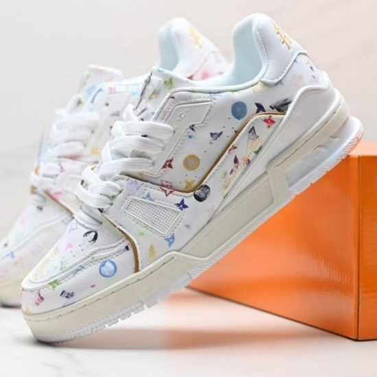 High-End White Cement Sneakers Couples Versatile Fashionable Casual Shoes Classic Low-Top Genuine Leather Walking Style Shoes