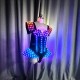 LED Glowing Lady Costume for Dance Party Halloween Disco Dress with Stage Performance Flashing Lights by Dj