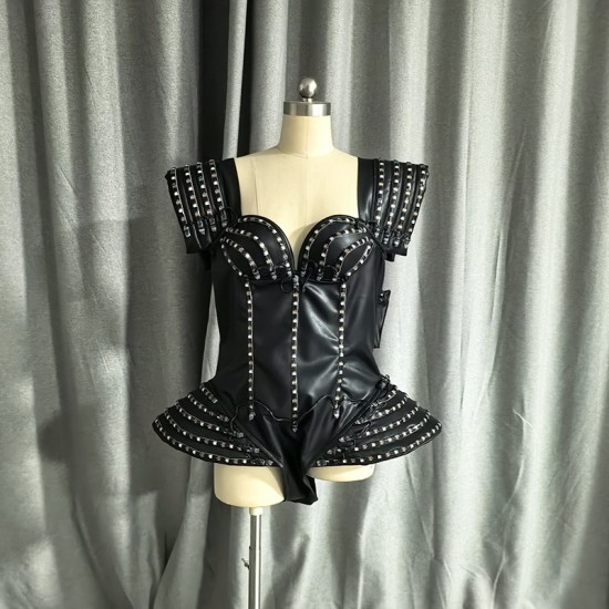 LED Glowing Lady Costume for Dance Party Halloween Disco Dress with Stage Performance Flashing Lights by Dj