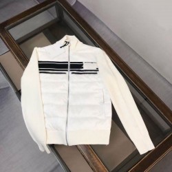 Wholesale High Quality Men Winter Jacket Knitted Down Comfortable Warm Couple Coat White Goose Down Filling Clothes Super Warm