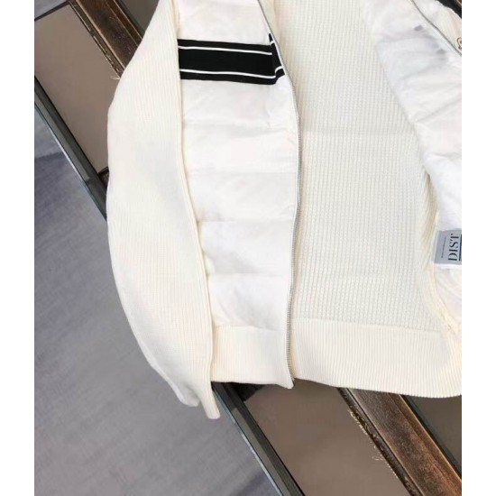 Wholesale High Quality Men Winter Jacket Knitted Down Comfortable Warm Couple Coat White Goose Down Filling Clothes Super Warm