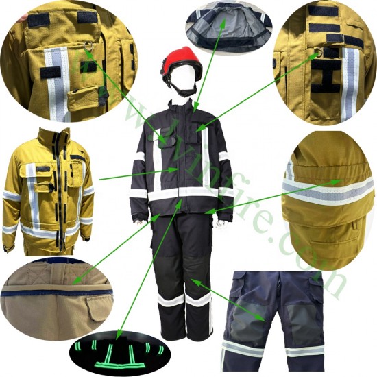 Extreme Protect Firefighting Aramid Fire Suit Firefighter Uniform Fire Retardant Clothes