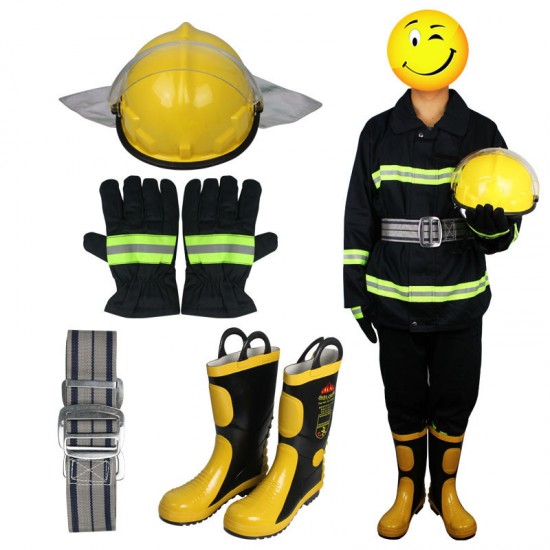 3C Spring Fall Aramid Flame Retardant PTFE Waterproof Firefighter Suit Safety Clothes Forest Emergency Rescue Firefighter Suit