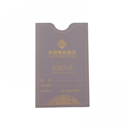 CustomResort Hotel Room Key Card Envelope Room Card Sleeve Key Card Holder for Printing Notes Phone Number