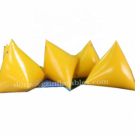 Triangle Shape Inflatable Floating Buoys | Durable PVC Water Warning Markers for Marine Safety