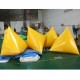 Triangle Shape Inflatable Floating Buoys | Durable PVC Water Warning Markers for Marine Safety