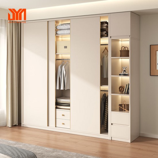 JYN Cupboard Wardrobe Made Wardrobe Bedroom Furniture Clothes Closet Set Bedroom Furniture with Sliding Doors