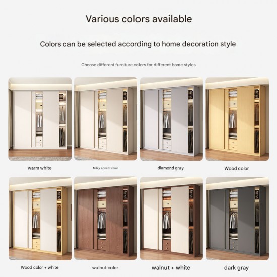JYN Cupboard Wardrobe Made Wardrobe Bedroom Furniture Clothes Closet Set Bedroom Furniture with Sliding Doors