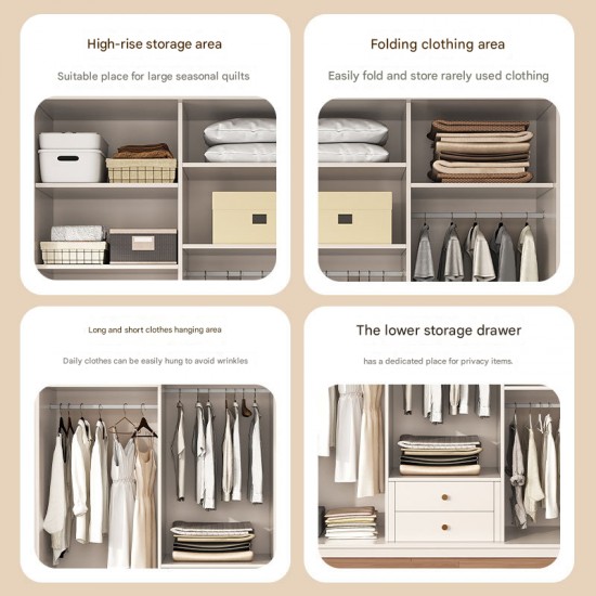 JYN Cupboard Wardrobe Made Wardrobe Bedroom Furniture Clothes Closet Set Bedroom Furniture with Sliding Doors