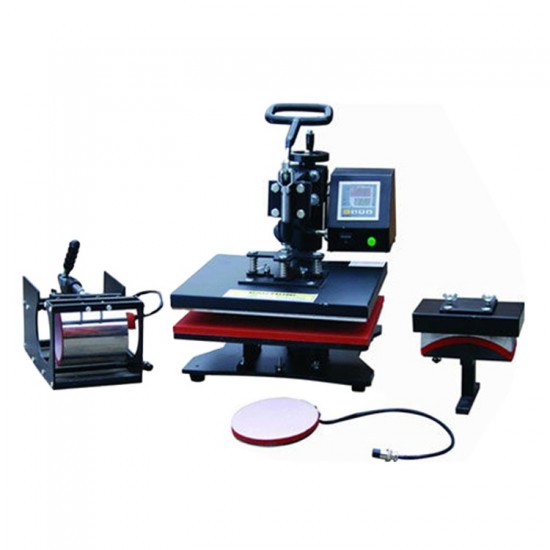 4 in 1 Combo Sublimation Pen Heat Press Machine T Shirt Heat Transfer Machine for Mug/Hat/Shoe/Phone Case/Pen/football/Keychain