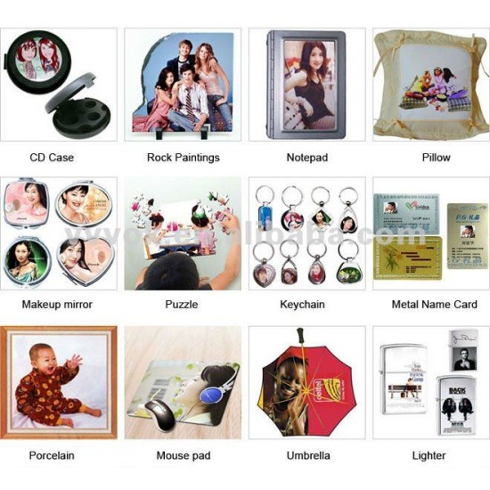 4 in 1 Combo Sublimation Pen Heat Press Machine T Shirt Heat Transfer Machine for Mug/Hat/Shoe/Phone Case/Pen/football/Keychain