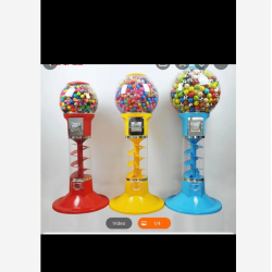 High Quality Big Aluminium Alloy Coin-operated Vending Machines for 65mm Bouncy Ball or 65mm Capsules