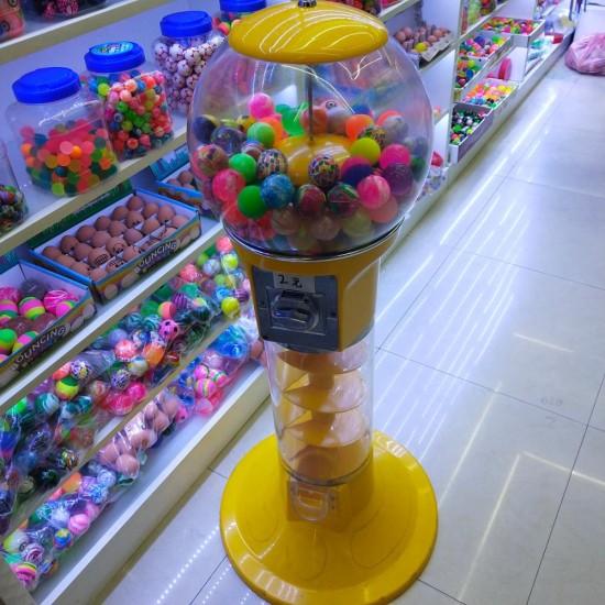 High Quality Big Aluminium Alloy Coin-operated Vending Machines for 65mm Bouncy Ball or 65mm Capsules