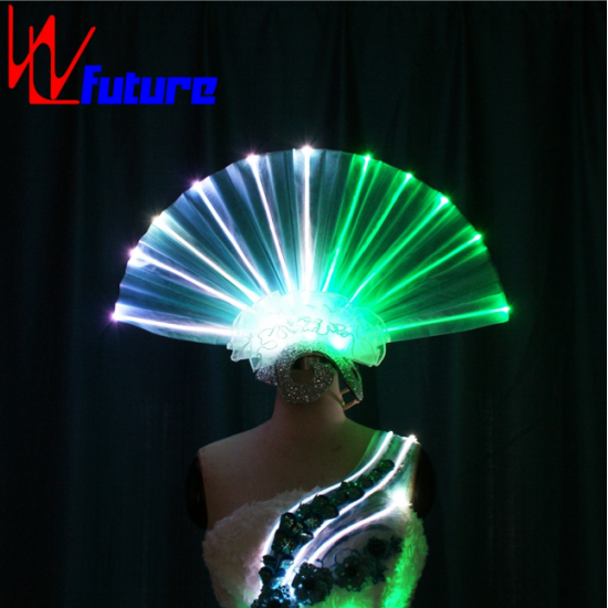 LED Fan Shape Head Wear for LED Dance Dress, LED Fan Head Wear for Show