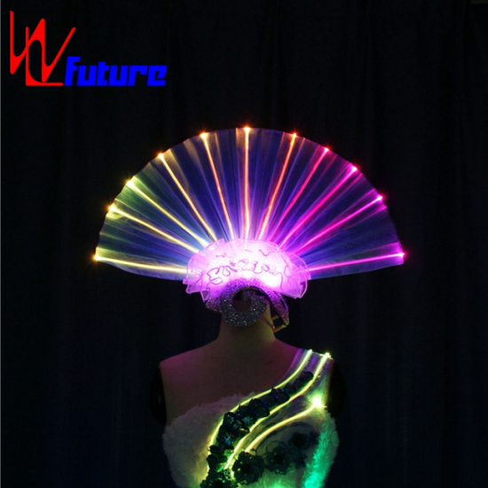 LED Fan Shape Head Wear for LED Dance Dress, LED Fan Head Wear for Show