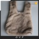 Western Style Mink Fur Tote Bags Lady Fashion Genuine Fur Handbags Wholesale Women Winter Party Bags